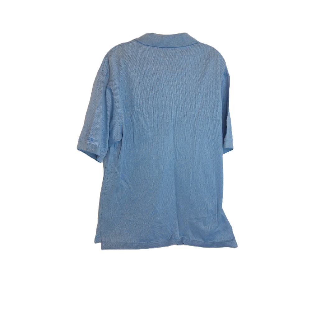 Izod Golf Polo Shirt Blue 1/4 Button Cotton Cool FX Size Medium - Picture 4 of 8